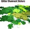 350 Pieces St.Patrick's Day Foam Stickers, Glitter Shamrock Stickers, Green Shamrock Stickers, 3 Different Size Lucky Shamrock Stickers, Irish St.Patrick's Day Party Decoration Supplies